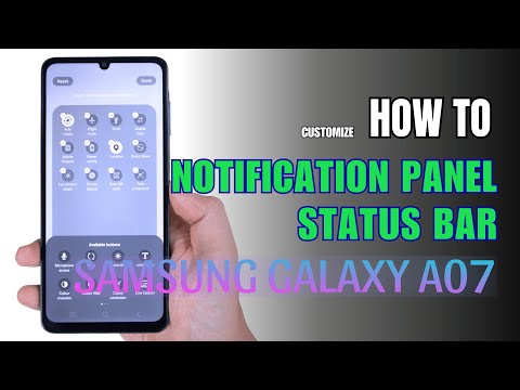 How to Edit Notification Panel Shortcuts Samsung Galaxy A07 | Status Bar | Control Center