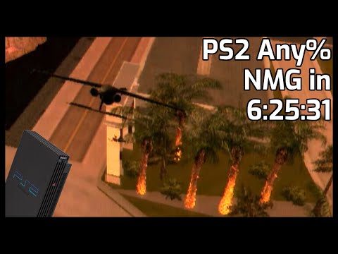 (World Record) PS2 GTA:SA Any% No Major Glitches Speedrun in 6:25:31