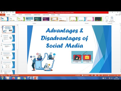 Create a PowerPoint Presentation on Advantages & Disadvantages of Social Media | How to make PPT |