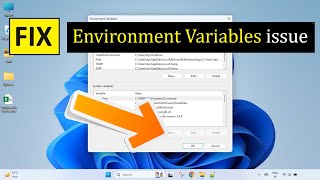 Download the video "Fix - Can't Edit Environment Variables on Windows 10/ 11 | Environment Variable is disabled"