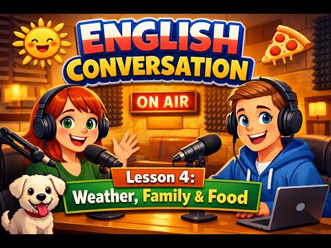 English Conversation for Beginners: Weather, Family, Food & Hobbies