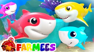 The Laughing Baby Shark Song | Baby Shark Remix | Farmees Nursery Rhymes and Baby Songs