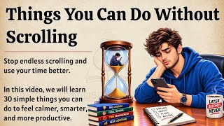 30 Things You Can Do Without Scrolling | Use Your Time Better | Improve Your English Fluency ✅️