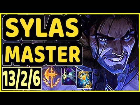 T1 FAKER (SYLAS) - 13/2/6 KDA GAMEPLAY - KR Ranked MASTER