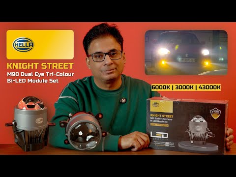 Hella | Knight Street | M90 Dual Eye Tri Colour Bi-LED | Unboxing | Install | Demo | Review