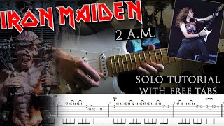 Iron Maiden - 2 A.M. Janick Gers&#39;s guitar solo lesson (with tablatures and backing tracks)
