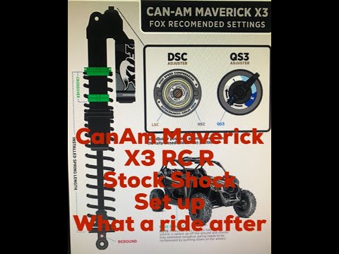 SXS UTV UT Maverick CanAm RC R race Suspension settings on Maverick Can Am X3 RC R 72”