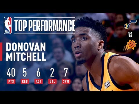 Donovan Mitchell Notches 40 Points, 5 Rebounds, 6 Assists vs The Suns
