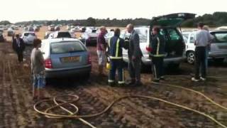 preview picture of video 'Fire at The Thame Show car park.'