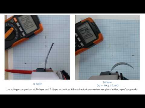 IEEE ICRA 2017 - Three Layer bi-metal actuation for soft robotics