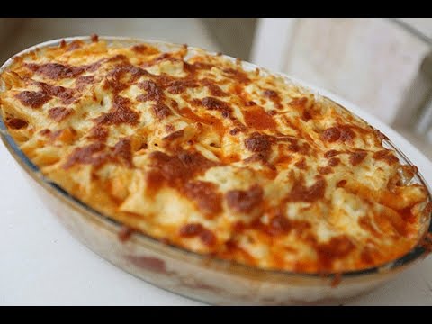 مكرونة بالبشاميل بالفيديو