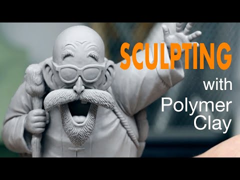 Sculpting a Dragon ball character with polymer clay