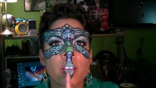 Tiffany Inspired Stained Glass Dragonfly Mask