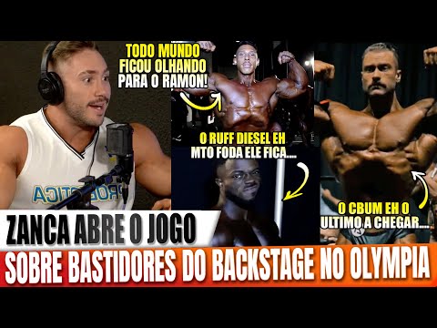 ZANCA CONTA DETALHES DOS ATLETAS, RAMON, BREON, CBUM E RUFF DISEL NO BACKSTAGE DO OLYMPIA!
