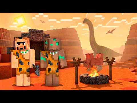 VIAJAMOS al PASADO PREHISTORICO en Minecraft!