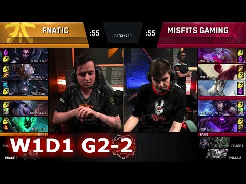 Fnatic vs Misfits | Game 2 S7 EU LCS Summer 2017 Week 1 Day 1 | FNC vs MSF G2 W1D1