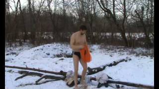 preview picture of video 'Winter swimming 28 december 2008 in Latvia'