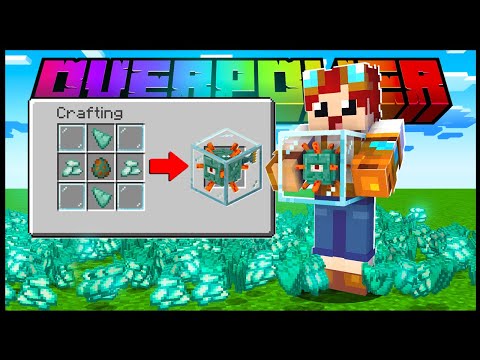 GUARDIAN FARM INSIDE A BLOCK!!  - Minecraft Overpower#17