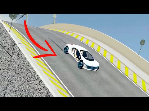Cars vs Chain | Amazing Cars Jumping with Giant Ramp #1 | BeamNG Drive