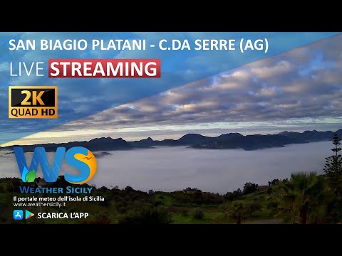 🔴 San Biagio Platani live webcam - Panoramica Valle del Platani e Muxaro