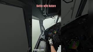 Battle with Nature | Storm Landing |B737NG | Cockpit views #shorts