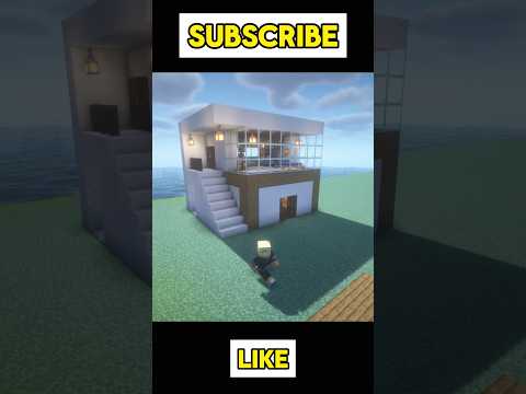 GHOST in Modern Minecraft House?! #shorts