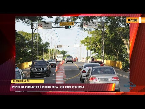 STRANS informa que alça da Ponte da Primavera é interditada para reforma 08 04 2021