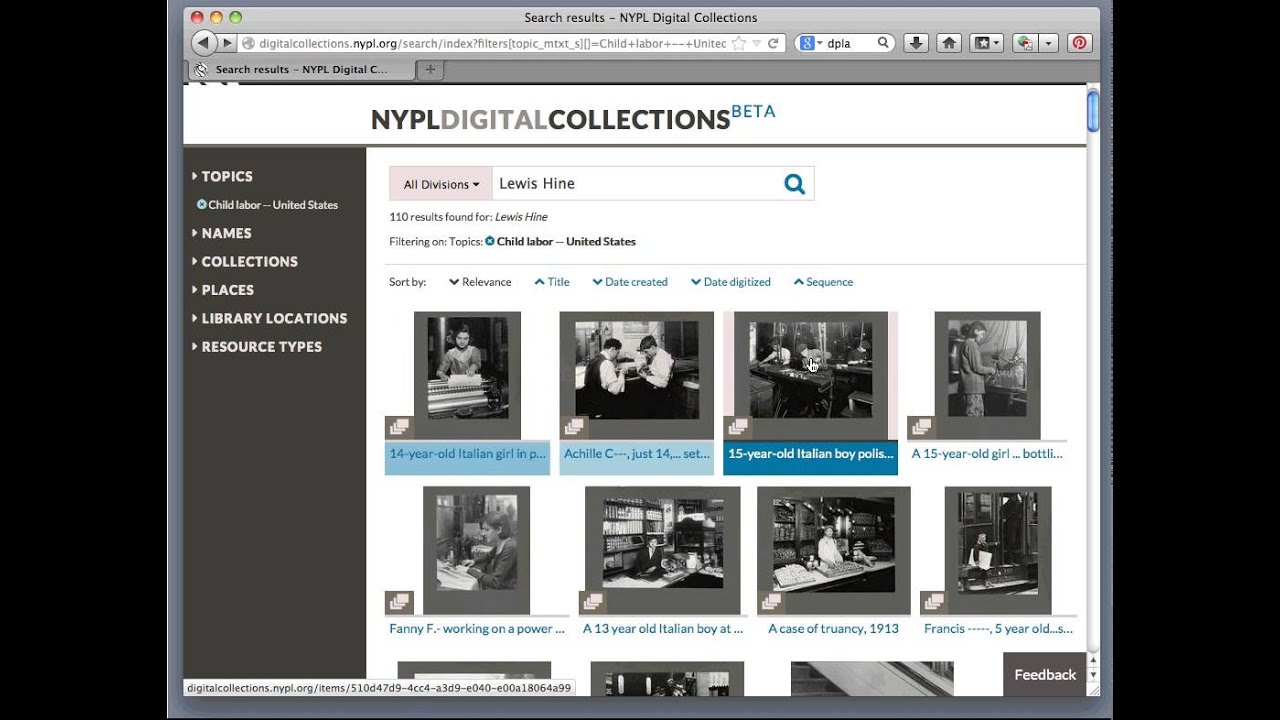 NYPL Digital Collection demo