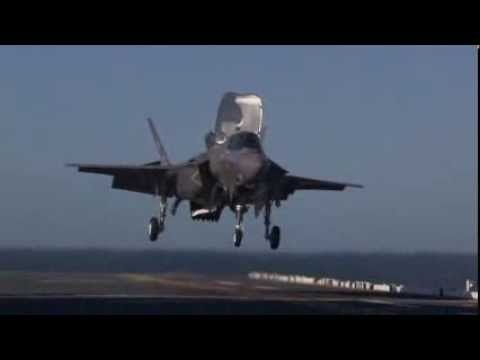 F-35B vertical landing aboard USS Wasp (LHD 1)