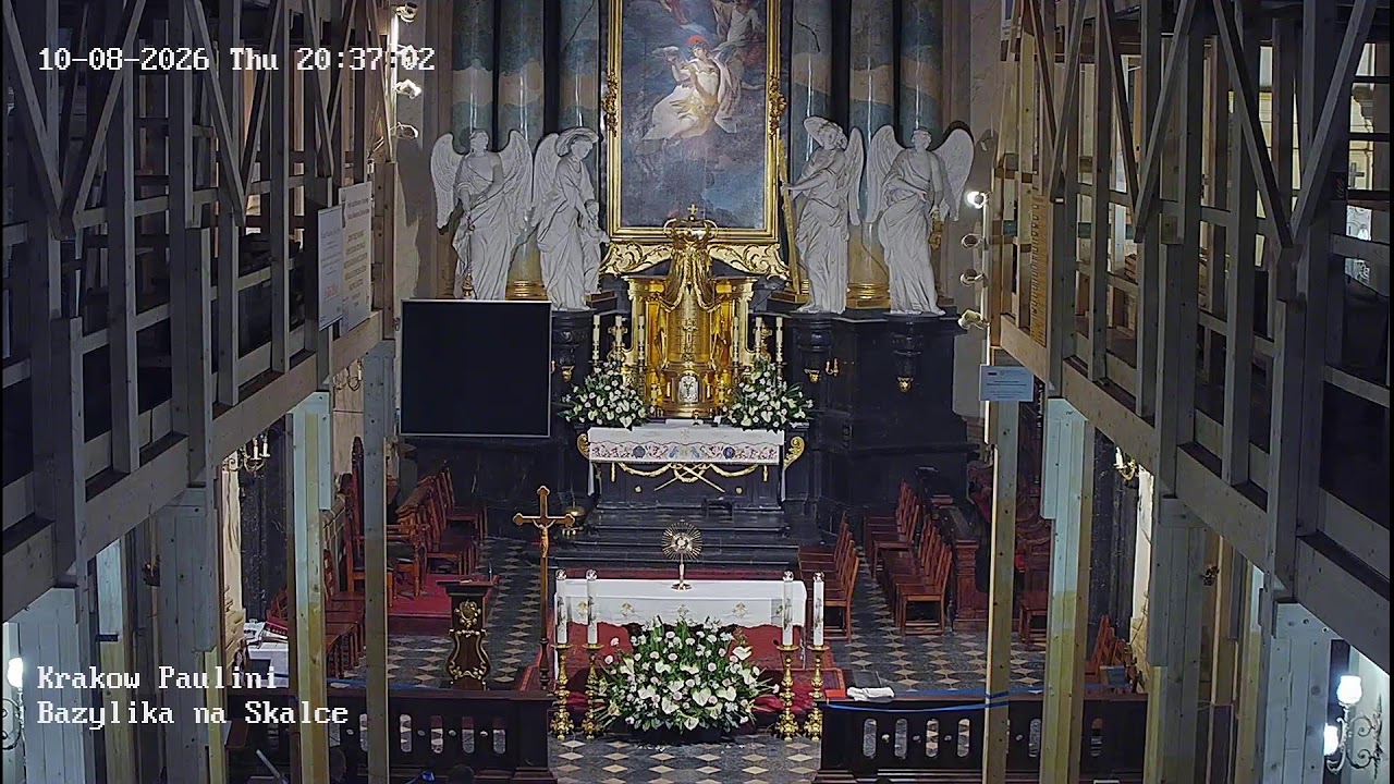 Live webcam view of Skałka Basilica High Altar