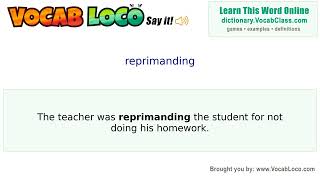 Video thumbnail for reprimanding