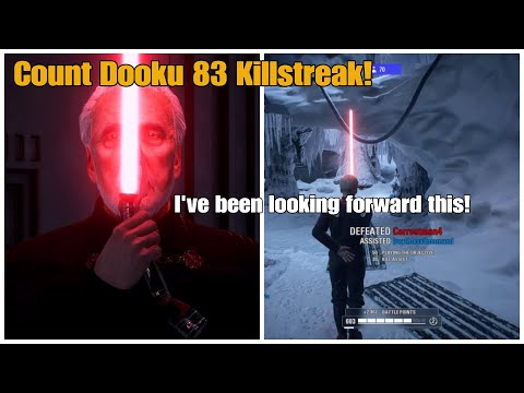 Battlefront 2 - Twice the heroes double the fall! - Count Dooku 83 Killstreak! (Commentary)
