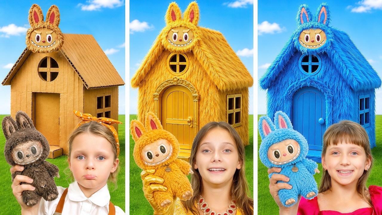 Three Colorful Labubu Playhouses! Who Will Win?
