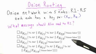 Onion Routing - Applied Cryptography