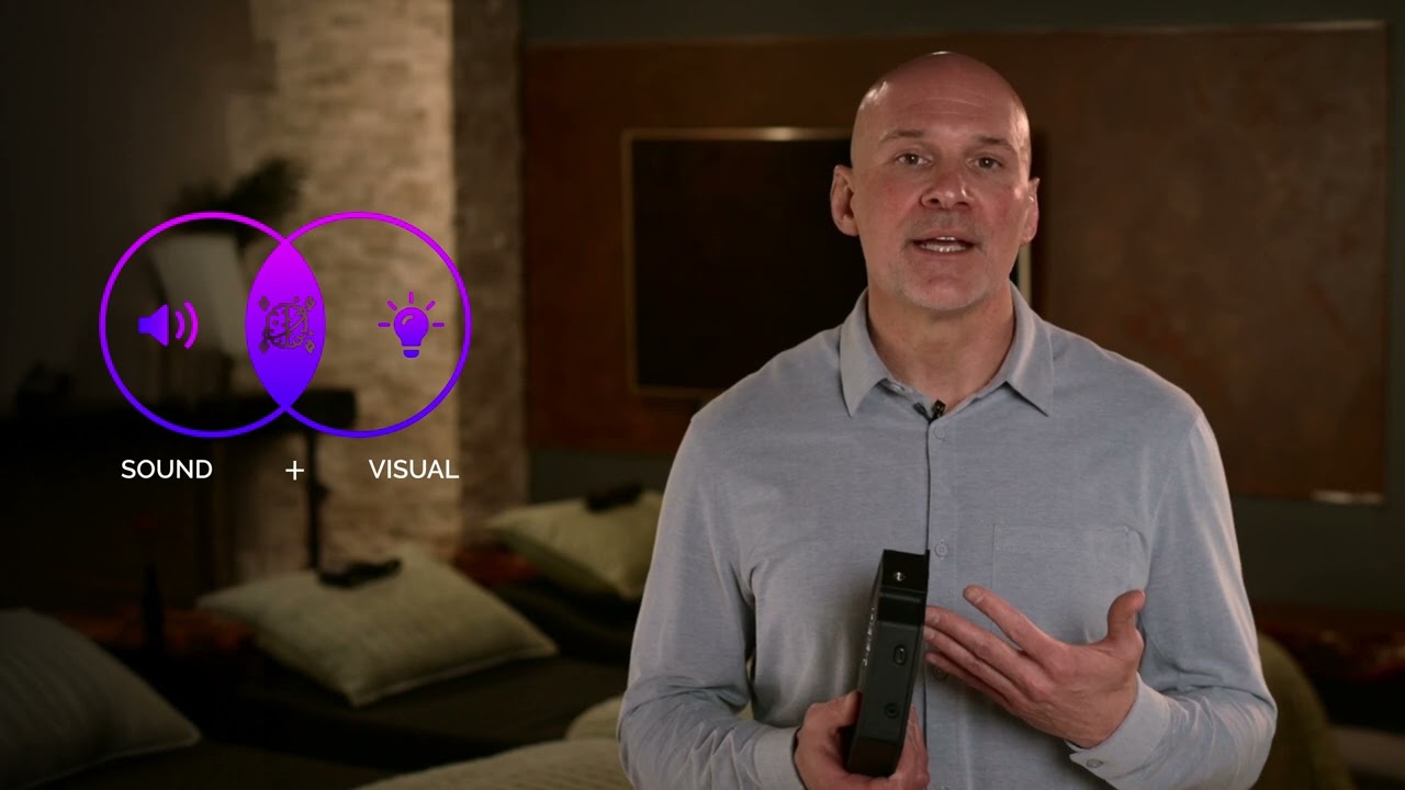 Atom Light: Brain-Stimulating Light Therapy Device with Technodelics, Chromotherapy & Sound Sync