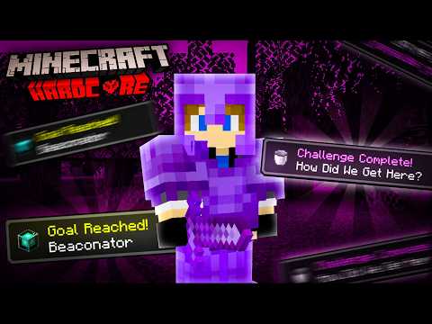 Game Beat - Completing All ADVANCEMENT In Minecraft Hardcore