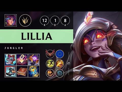 Lillia Jungle vs Hecarim - EUW Grandmaster Patch 25.04