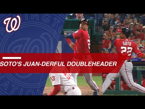 Soto excels on both sides in memorable doubleheader