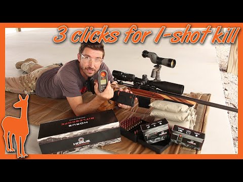 Horus HoVR system on the range! Integrated rangefinder, weather station, scope, and app!