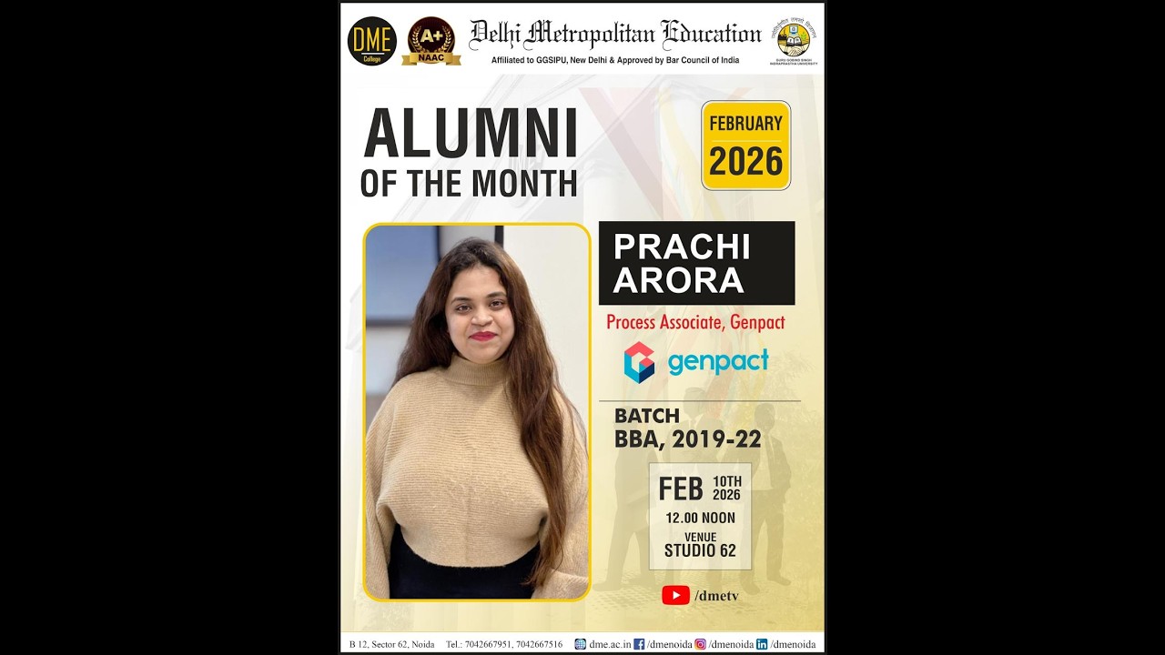 Alumni Of The Month || Episode- 5 || DME Management School