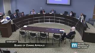 10/05/17 Board of Zoning Appeals