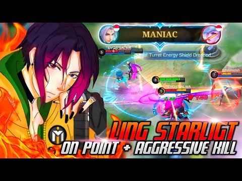 MANIAC!! LING ON POINT Armor destroyer & Aggressive Kill | Ling Gameplay Mobile Legends