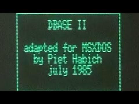 dBASE II (1983, MSX, Ashton-Tate)