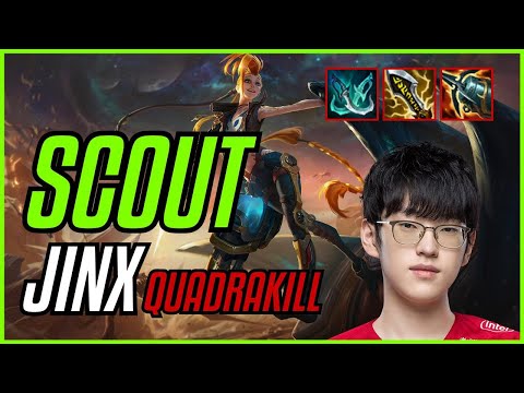 SCOUT - JINX vs JHIN ADC - KR GRANDMASTER - PATCH 11.10 PENTAKILL