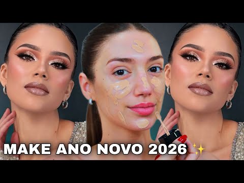 GOLDEN MAKEUP FOR NEW YEAR'S *GLOW MAKEUP TO WEAR ON NEW YEAR'S EVE* MAKEUP TUTORIAL FOR NEW YEAR...