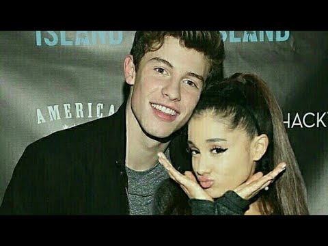 Ariana Grande with Shawn Mendes recording \Earth\ in the studio