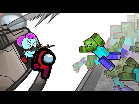 Mini Crewmate in Minecraft Zombie Apocalypse - Part 2 | Among Us