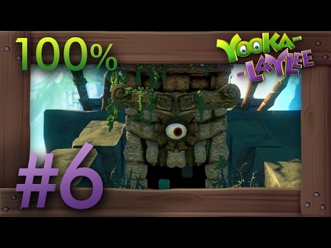 Yooka-Laylee 100% Walkthrough Part 6 - World 1 Tribalstack Tropics #2 (All Quills, Pagies & Secrets)