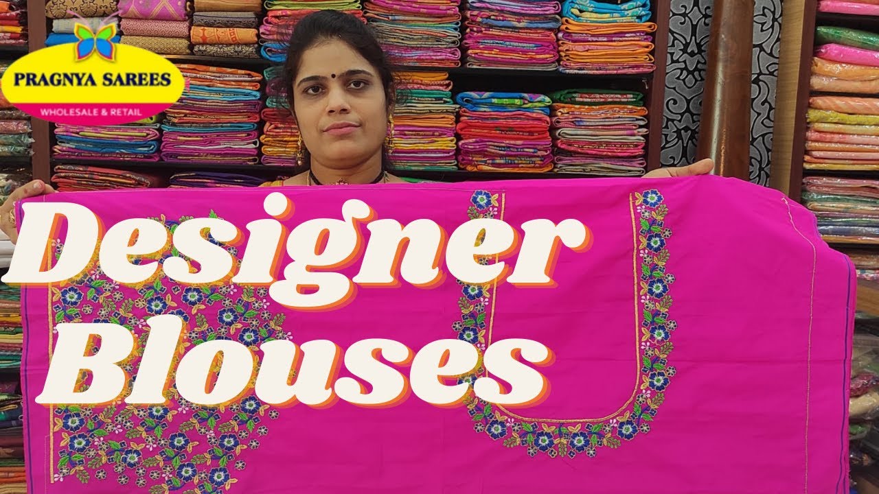 <p style="color: red">Video : </p>Designer Blouse in Pragnya Sarees | Wholesale &amp; Retail | ప్రజ్ఞ సారీస్|Hyderabad 2022-01-28