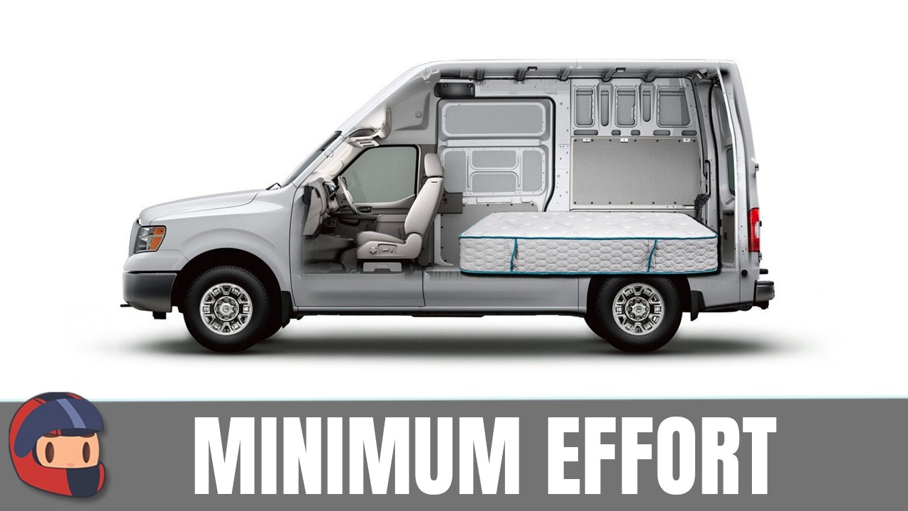 The Laziest Possible Camper Van Conversion